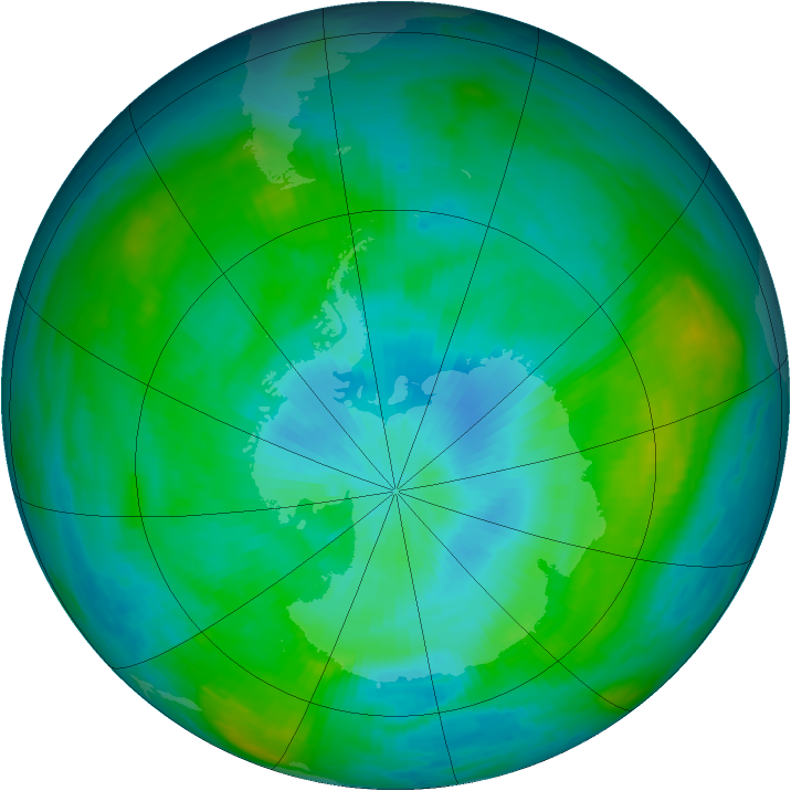 Antarctic ozone map for 16 February 1979